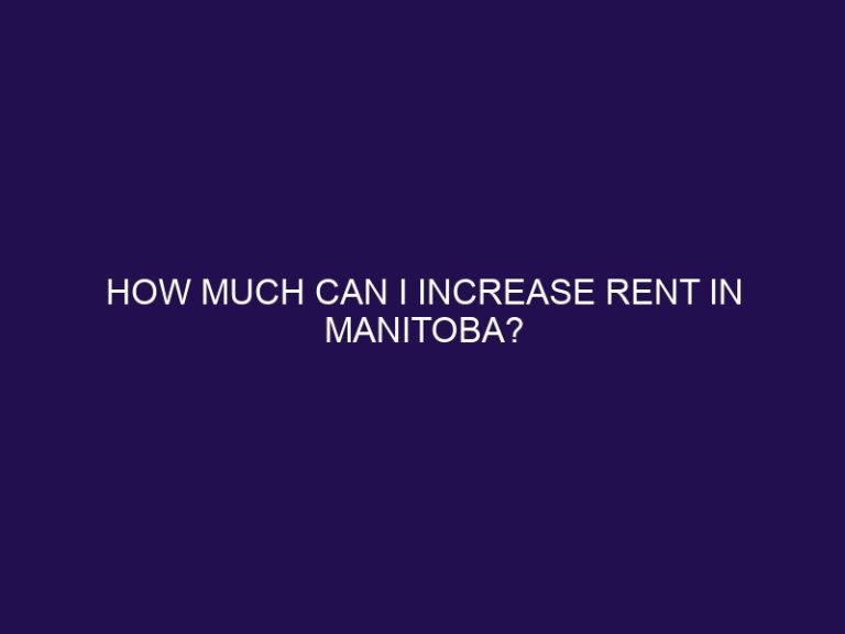How much can I increase rent in Manitoba?