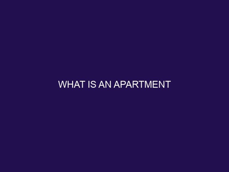 What is an Apartment